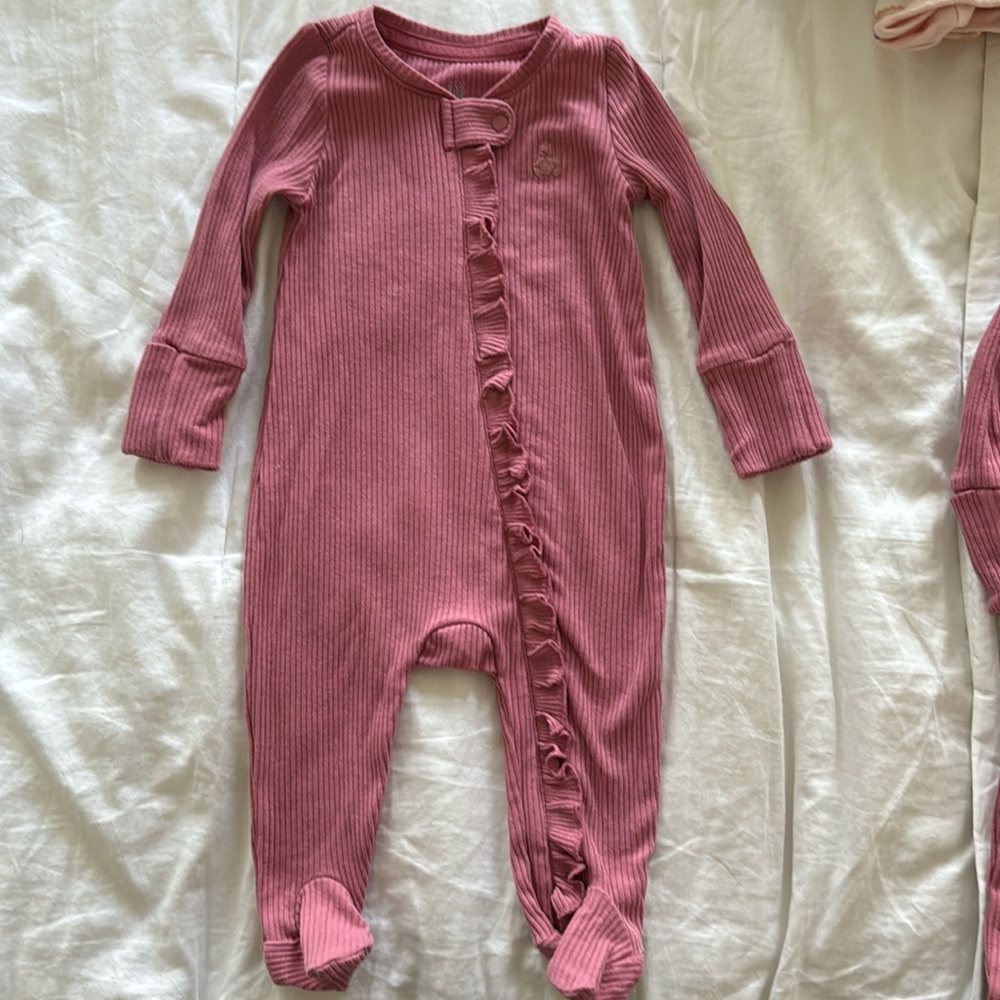 Rosetta Pink Baby Gap TinyRib Footed One-Piece